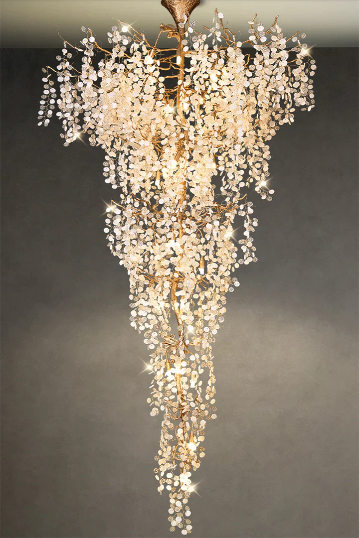 Lamer Lighting Gilded Bloom Branch Chandelier - Background Shot
