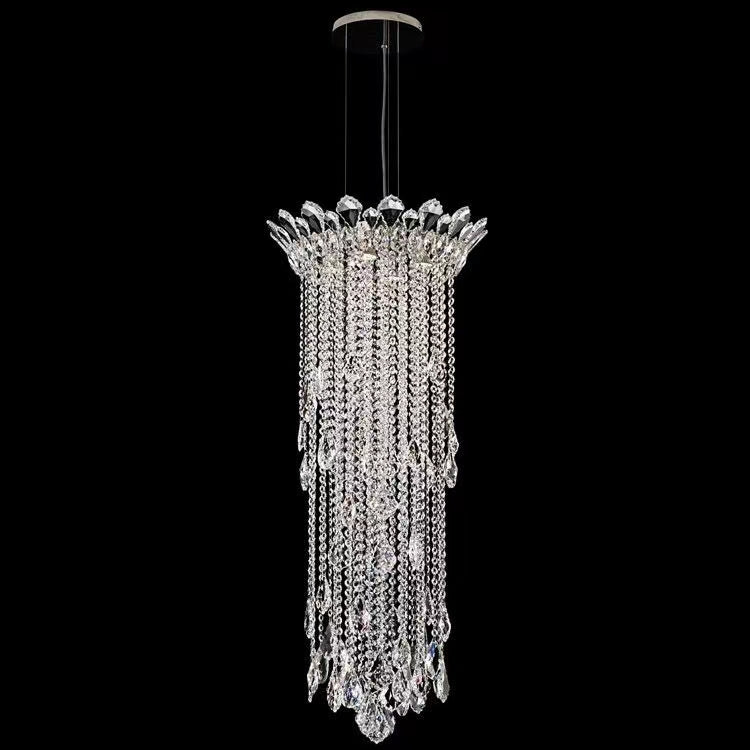 Lamer Lighting Grand Lumina Round Crystal Tassel Chandelier - Background Shot