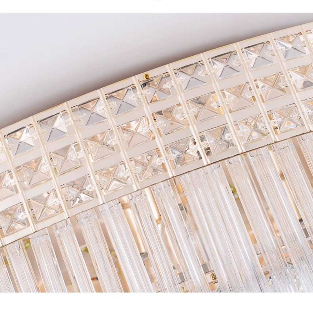 Lamer Lighting Grand Lumina Rectangular Flush Mount Chandelier - Background Shot