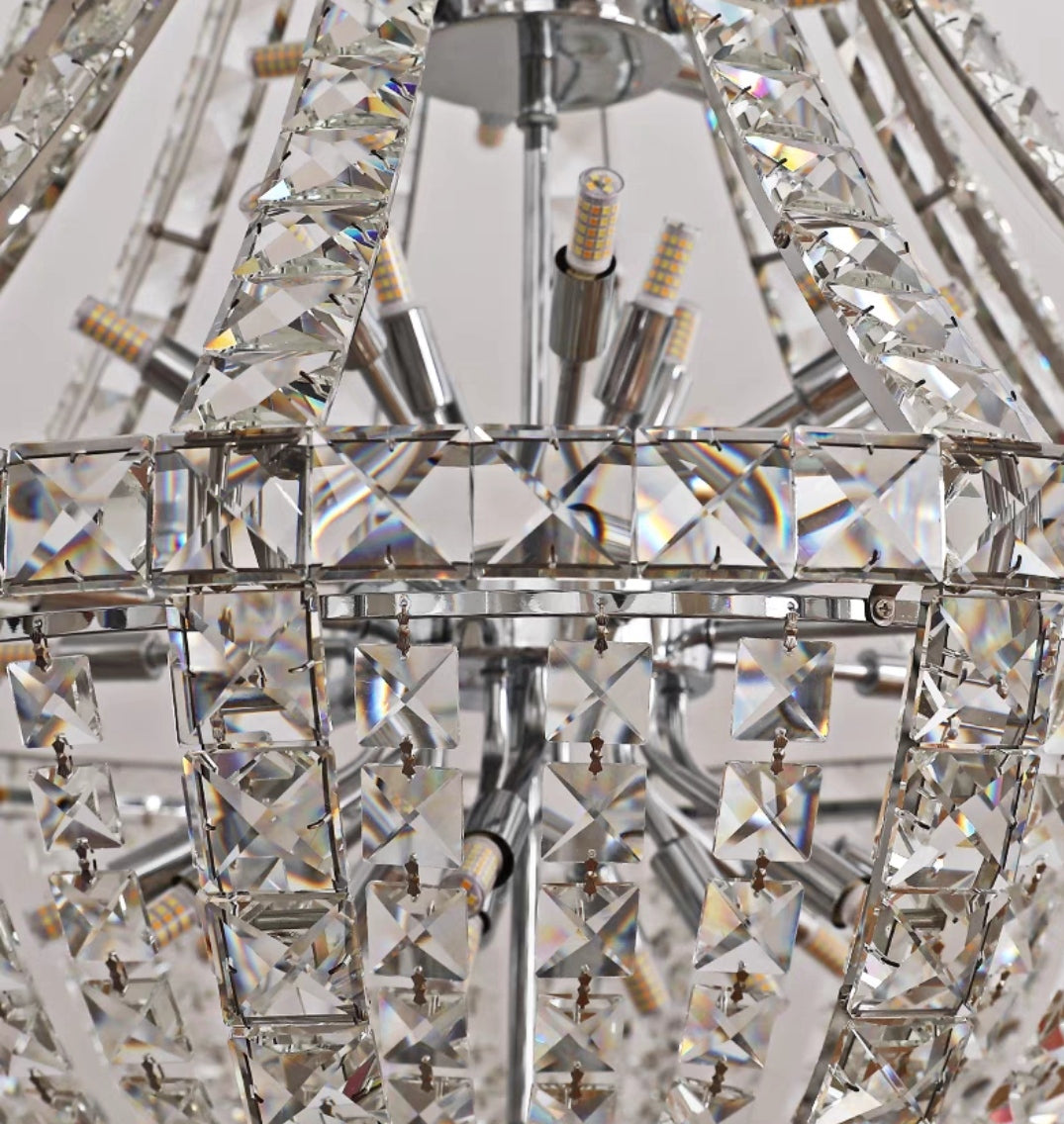 Lamer Lighting Grand Lumina K9 Crystal Chandelier - Background Shot