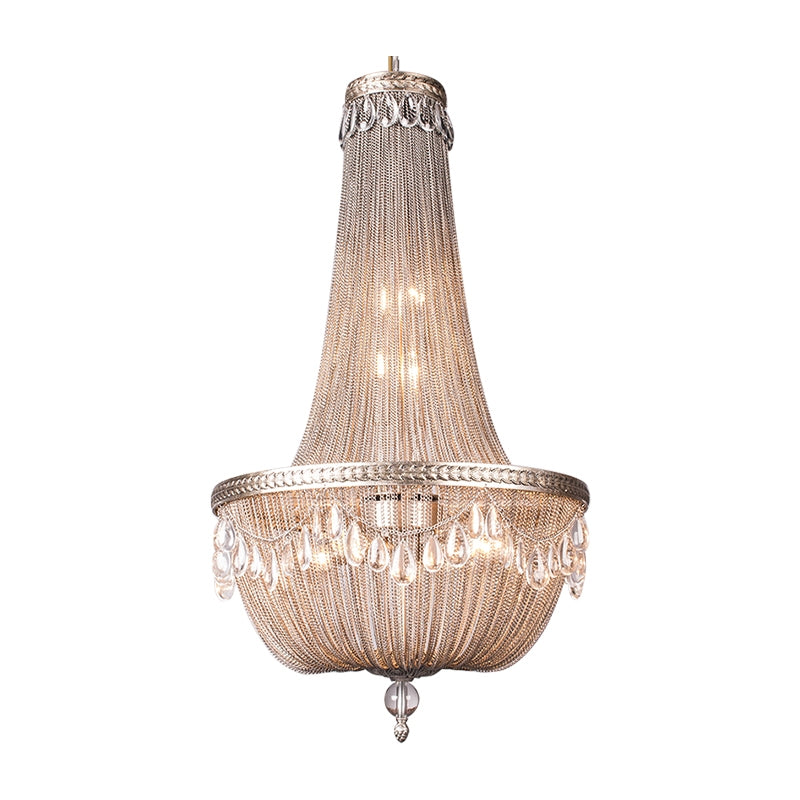Lamer Lighting Grand Lumina Metal Art Crystal Chandelier - Background Shot