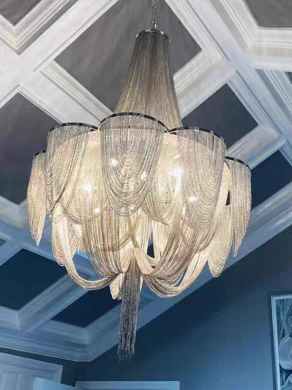Lamer Lighting Grand Lumina Cascade Tassel Chandelier - Background Shot