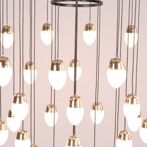 Lamer Lighting Veridian Cascade Multi-Tier Chandelier - Background Shot