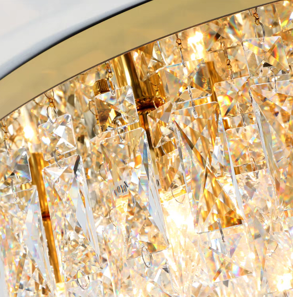 Lamer Lighting Grand Tiered Round Flush Mount Chandelier - Background Shot