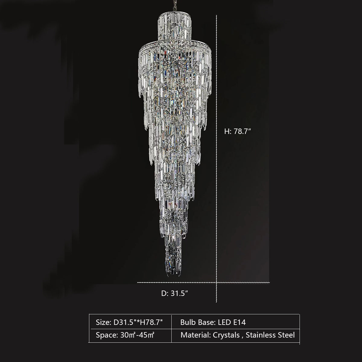 Lamer Lighting Grand Lumina K9 Crystal Chandelier - Background Shot