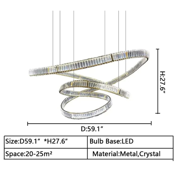 Lamer Lighting Radiant Ring Crystal Chandelier - Background Shot