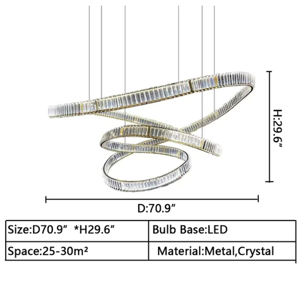 Lamer Lighting Radiant Ring Crystal Chandelier - Background Shot