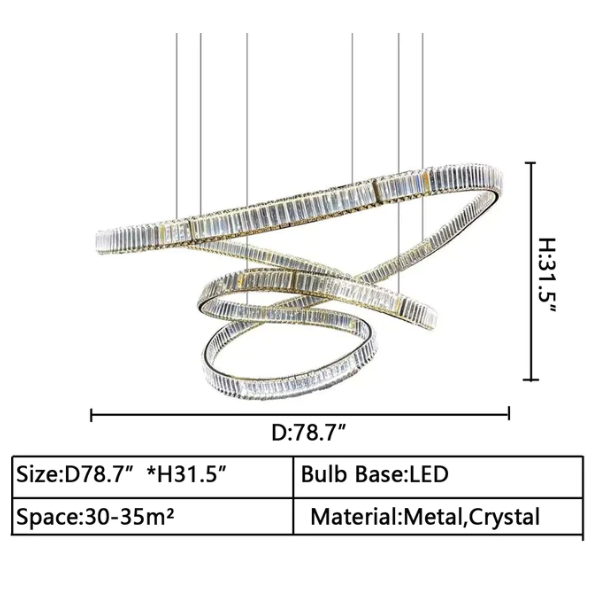 Lamer Lighting Radiant Ring Crystal Chandelier - Background Shot