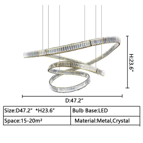 Lamer Lighting Radiant Ring Crystal Chandelier - Background Shot