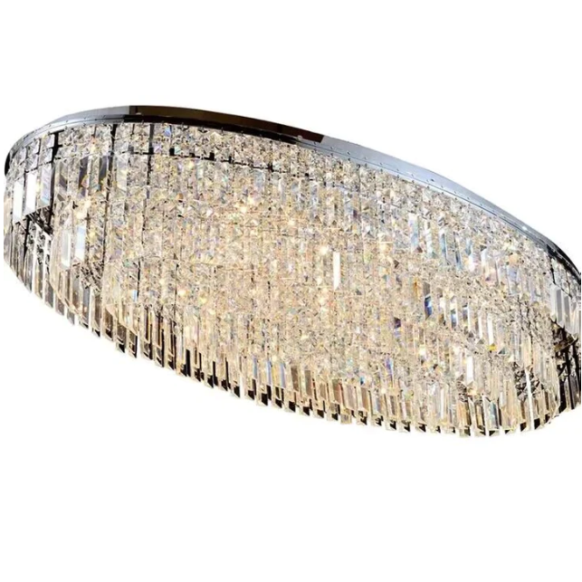 Lamer Lighting Grand Tiered Crystal Flush Mount Chandelier - Background Shot