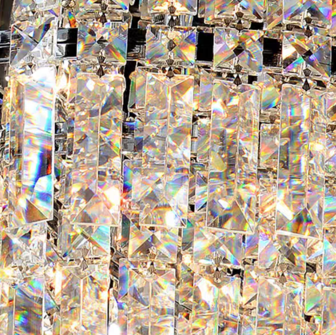 Lamer Lighting Grand Tiered Crystal Flush Mount Chandelier - Background Shot
