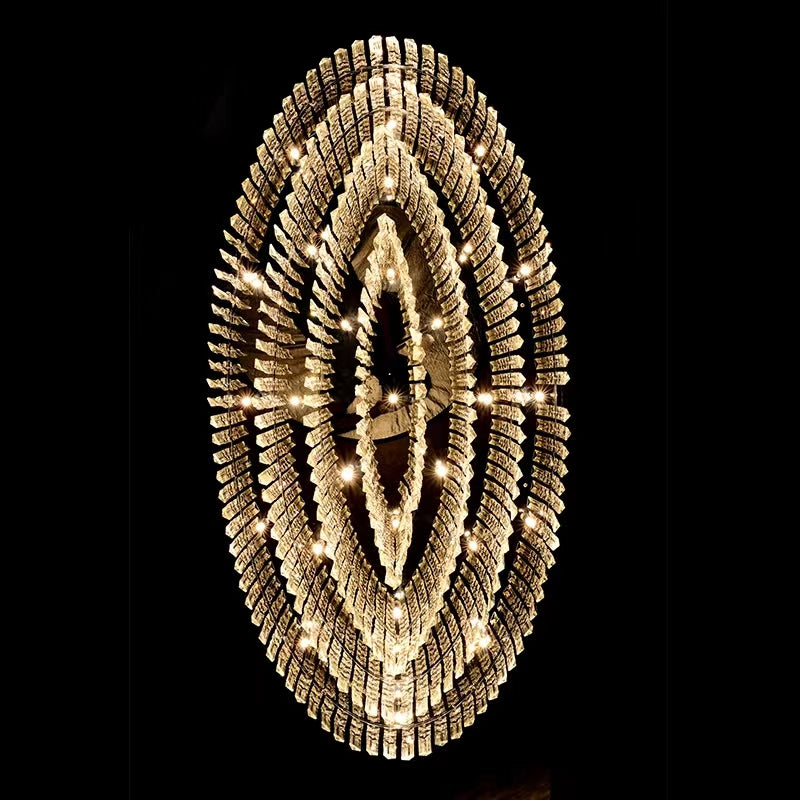 Lamer Lighting Grand Tiered Crystal Flush Mount Chandelier - Background Shot