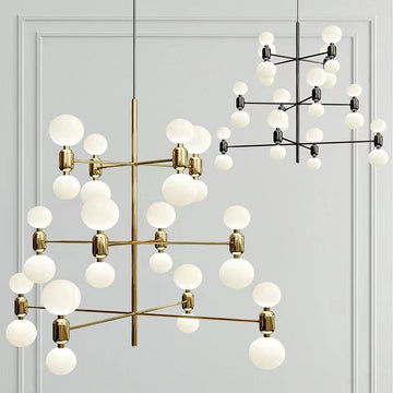 Lamer Lighting Aura Cascade Multi-Bulb Chandelier - Background Shot
