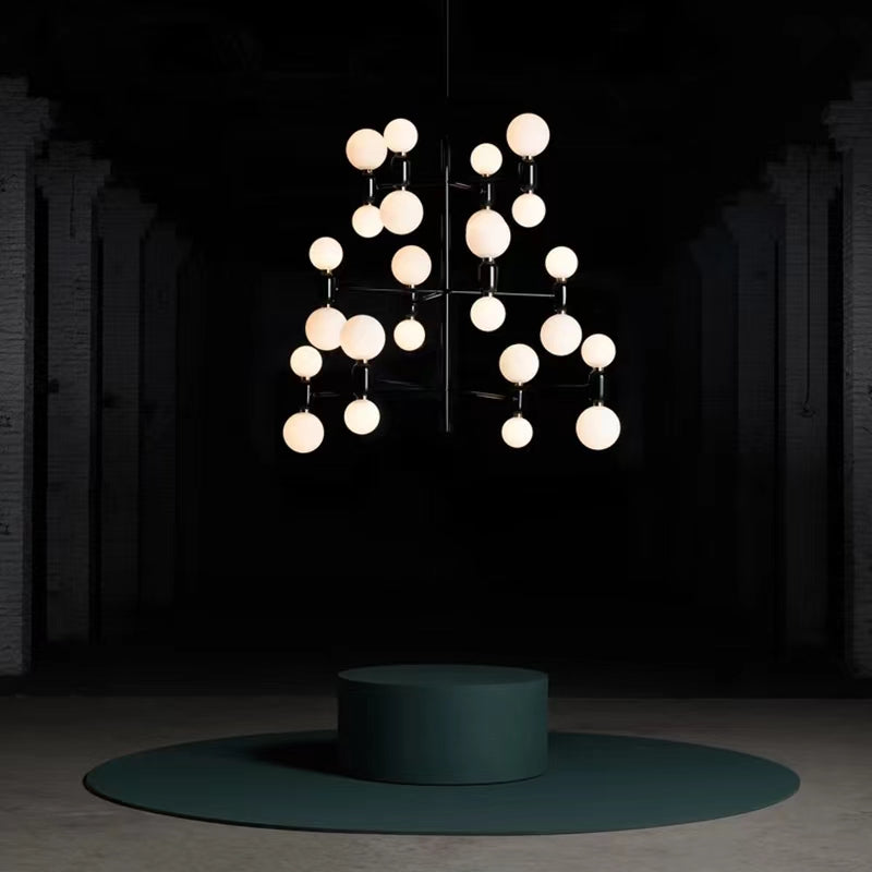 Lamer Lighting Aura Cascade Multi-Bulb Chandelier - Background Shot
