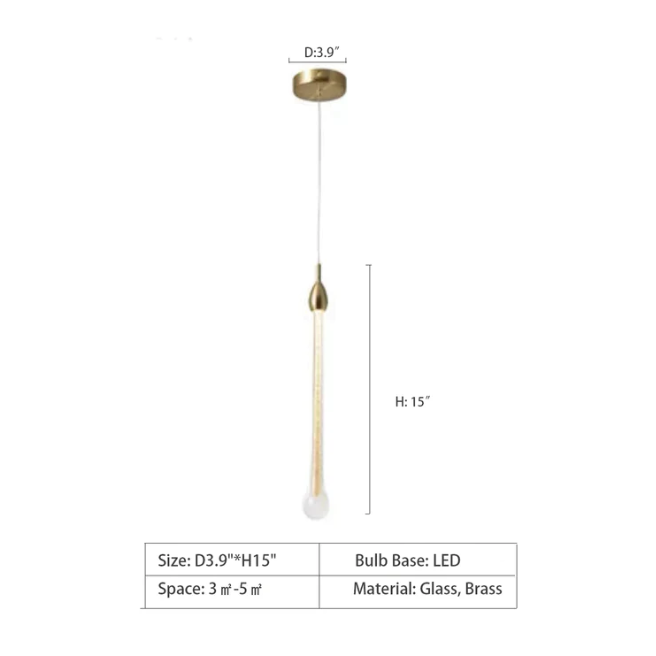 Lamer Lighting Opulent Raindrop Brass Glass Pendant Chandelier - Background Shot