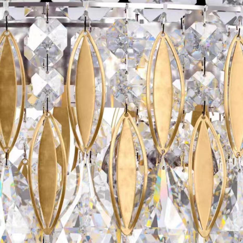 Lamer Lighting Grand Lumina Rectangle Crystal Chandelier - Background Shot
