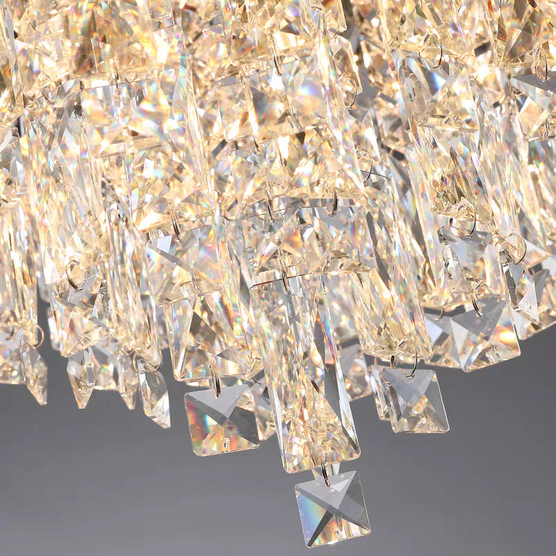 Lamer Lighting Grand Tiered Round Flush Mount Chandelier - Background Shot