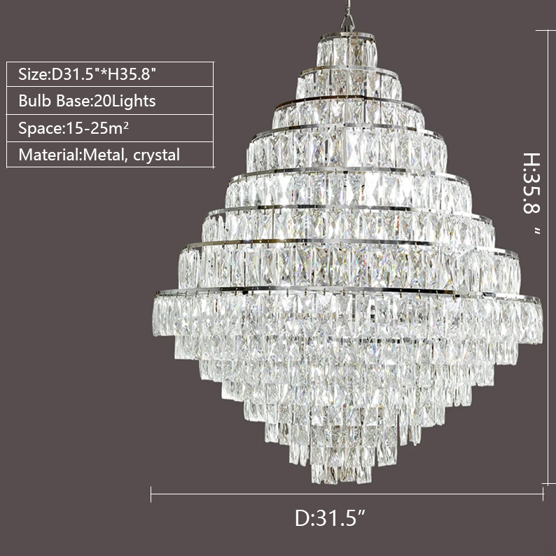 Lamer Lighting Grand Radiance Round Crystal Chandelier - Background Shot