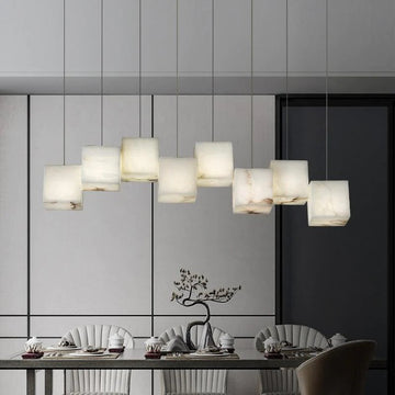 Vasilia Alabaster Cubic Linear Pendant | Lamer Lighting (1)