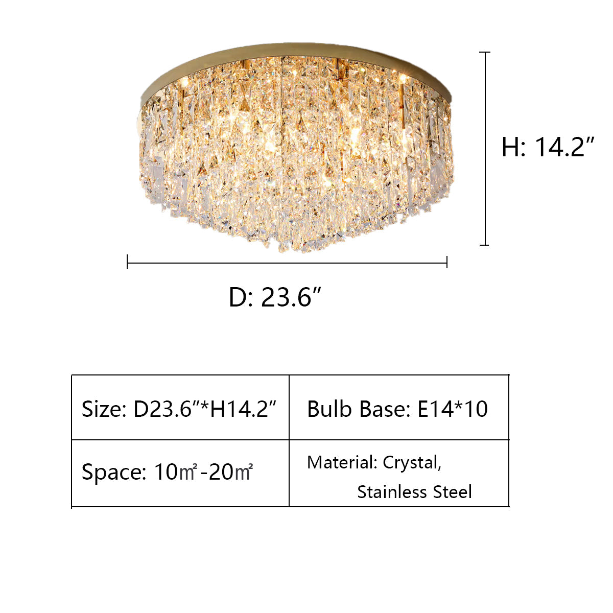 Lamer Lighting Grand Tiered Round Flush Mount Chandelier - Background Shot
