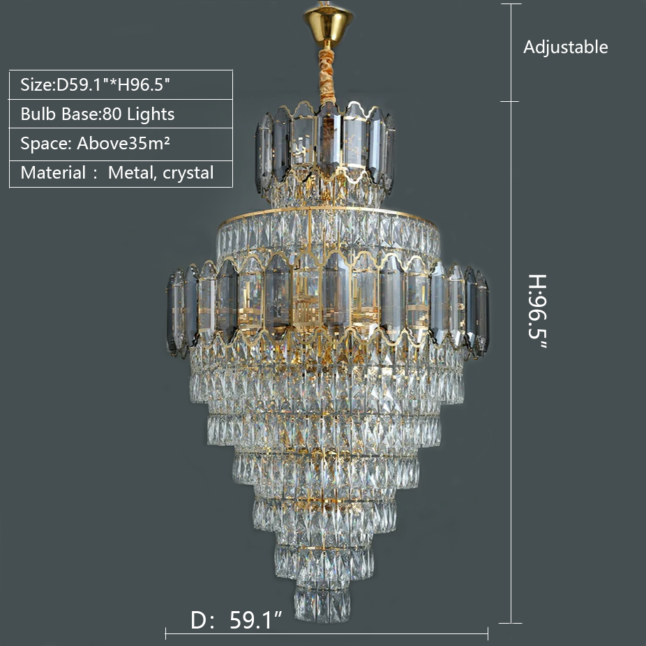 Lamer Lighting Grand Radiance Round Crystal Chandelier - Background Shot