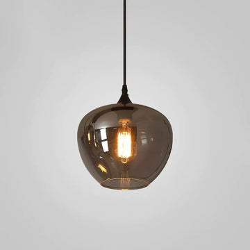 Modern Smoke Gray Glass Pendant Light