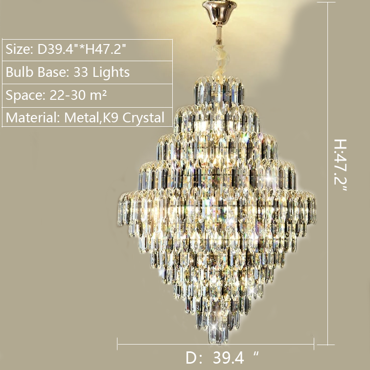 Lamer Lighting Grand Lumina K9 Crystal Chandelier - Background Shot