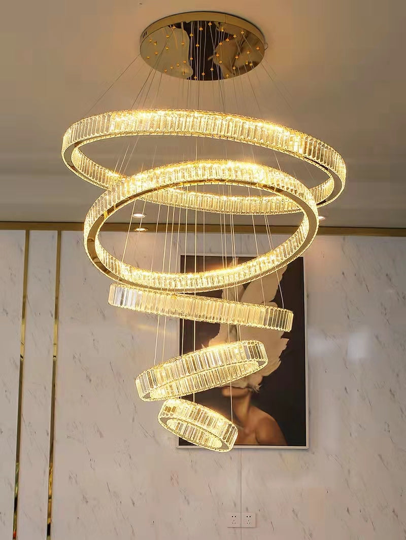 Lamer Lighting Radiant Aura Round LED Chandelier - Background Shot