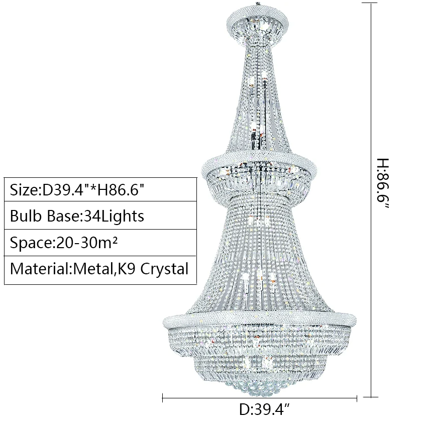 Lamer Lighting Grand Radiance Round Crystal Chandelier - Background Shot