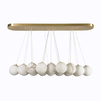 12-Light 54.75-in Brass Indoor Island Chandelier