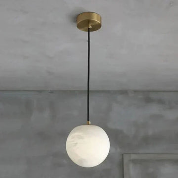 Modern Luxury Alabaster Ball Pendant Light, Island Mini Pendant Light