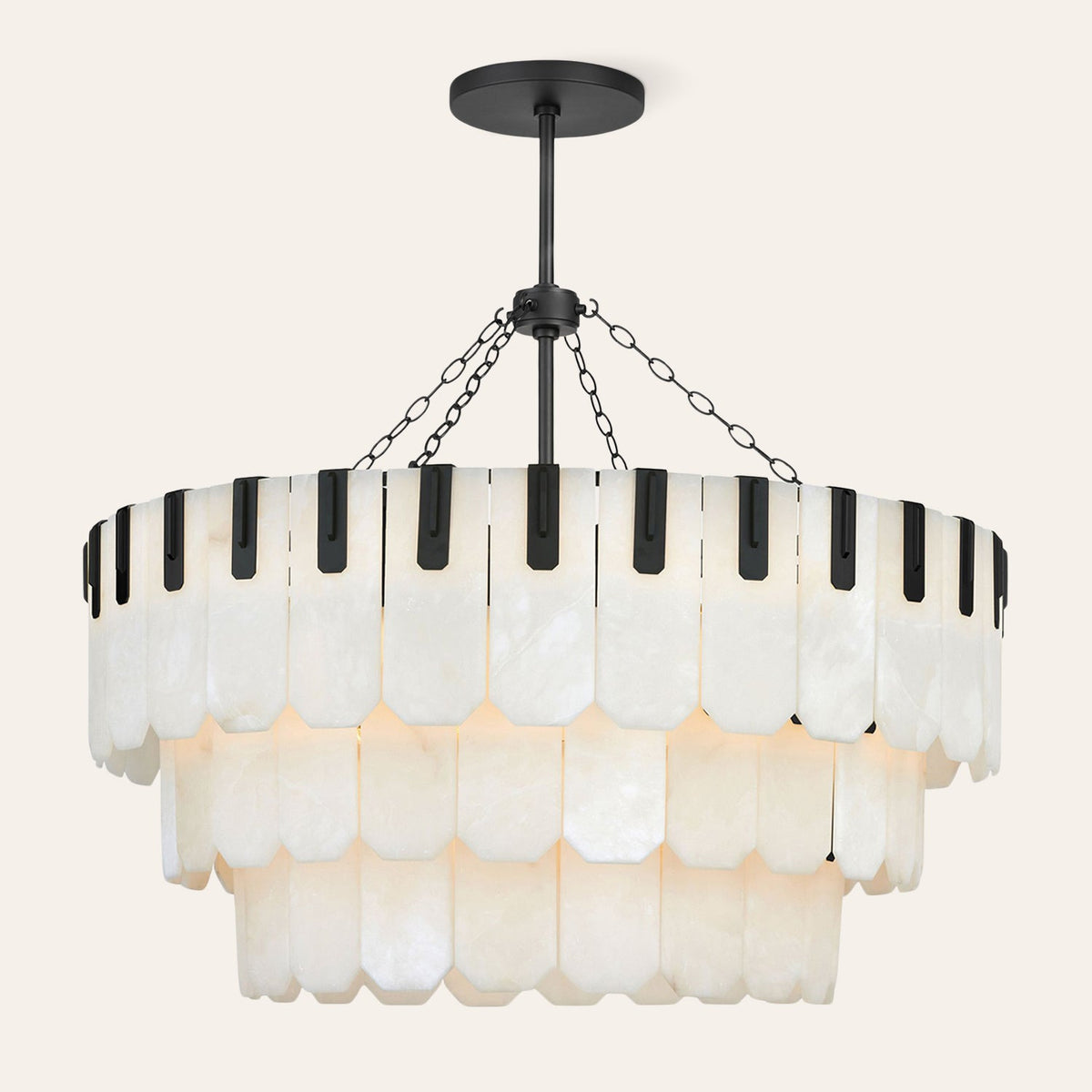 Nadia Alabaster Chandelier 30" 41"