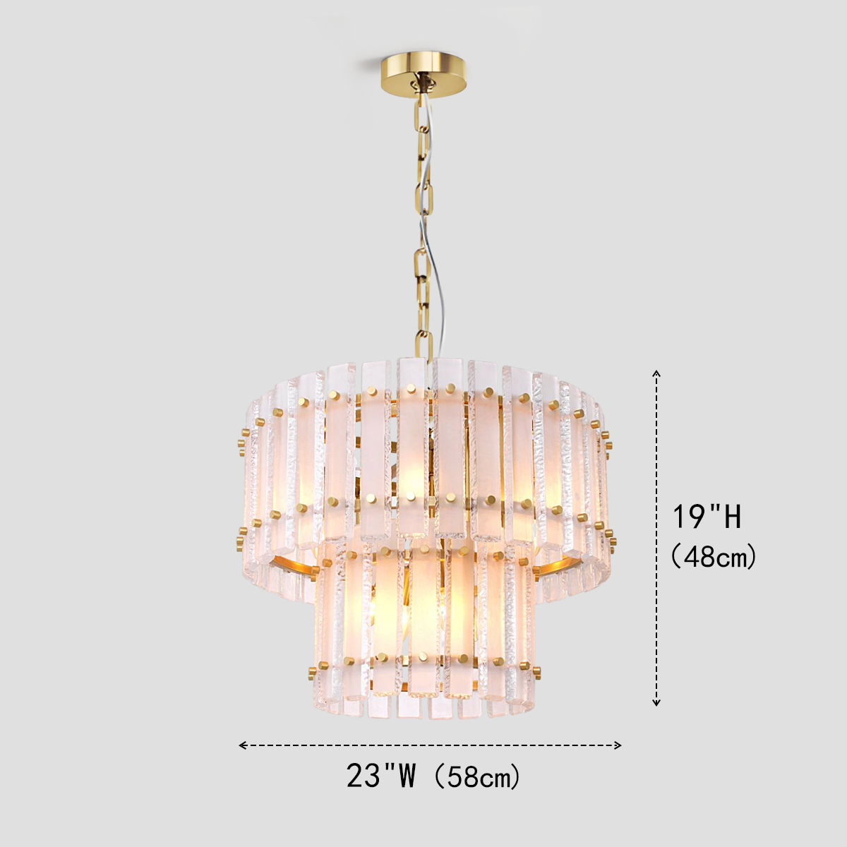 Lamer Lighting Grandeur Radiance 2-Tier Glass Chandelier - Background Shot