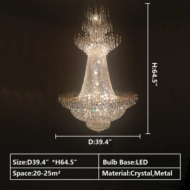 Lamer Lighting Grand Lumière Multi-tiered Crystal Chandelier - Background Shot