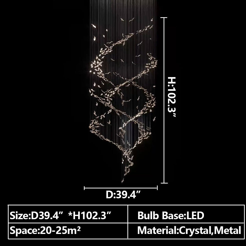 Lamer Lighting Grand Lumina Double Spiral Crystal Chandelier - Background Shot