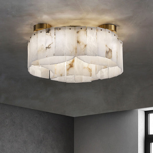 Lamer Lighting Alabaster Aura Flush Mount Ceiling Lamp - elegant American laundry room