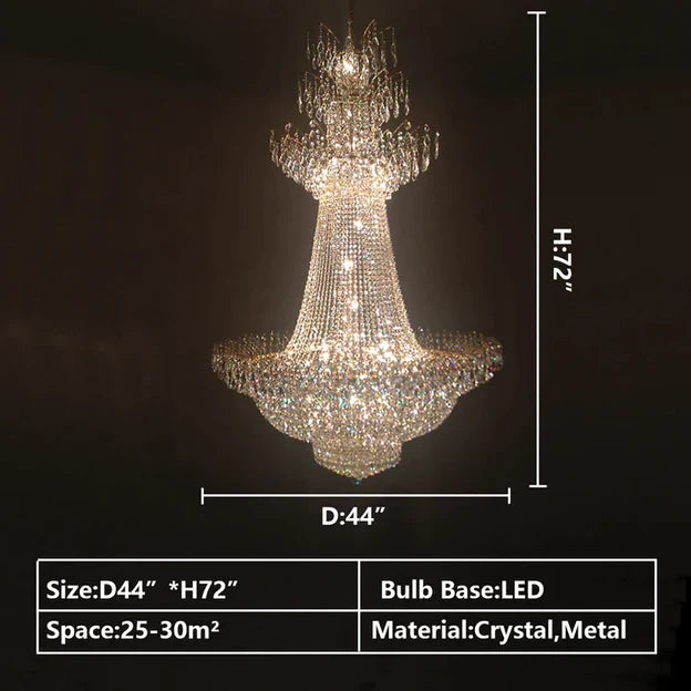 Lamer Lighting Grand Lumière Multi-tiered Crystal Chandelier - Background Shot