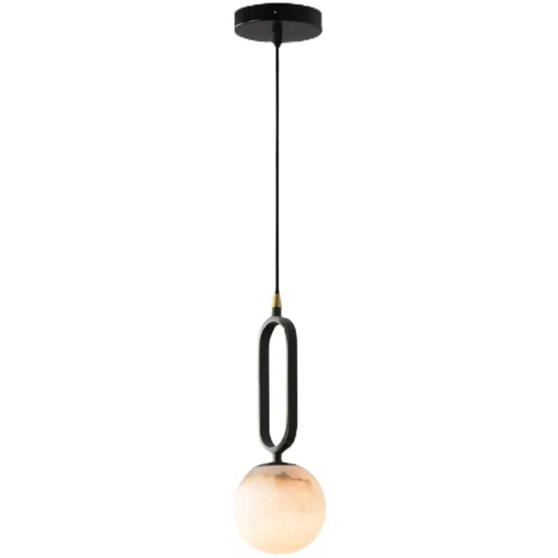 Lamer Lighting Alabaster Sphere Sculptural Pendant Light - Background Shot