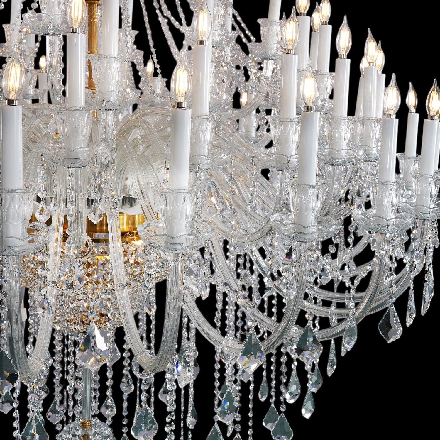 Lamer Lighting Grand Italianate Crystal Candle Chandelier - Background Shot