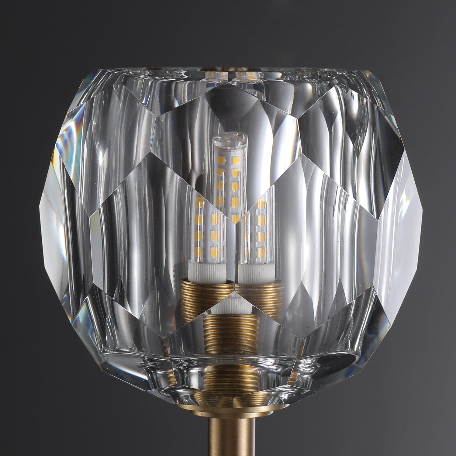 Kristal Clear Glass Short Wall Sconce -  lamerlighting