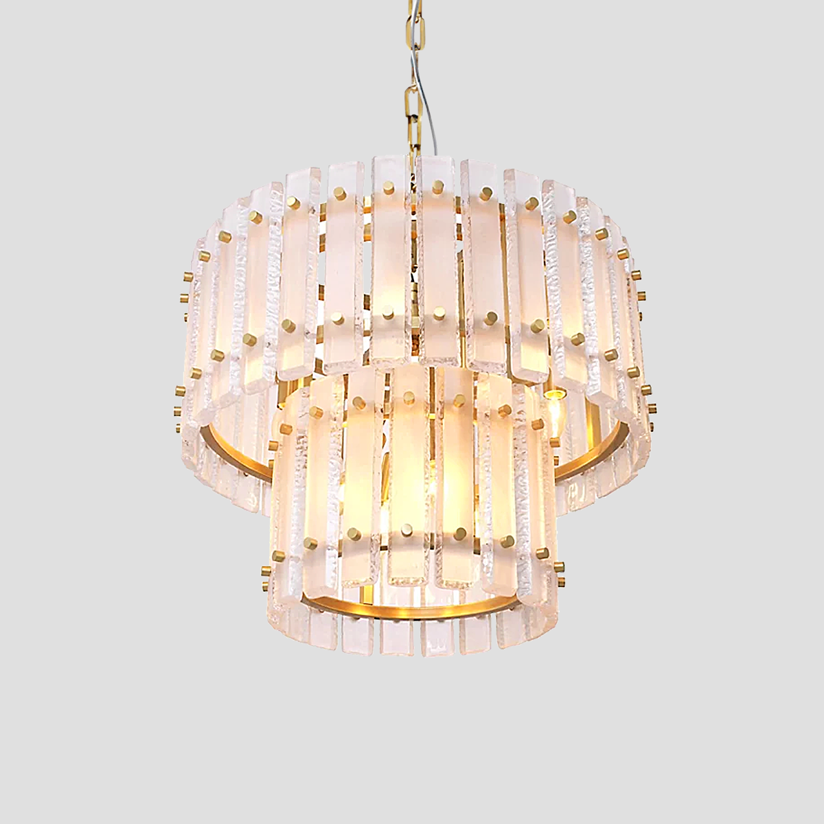 Lamer Lighting Grandeur Radiance 2-Tier Glass Chandelier - Background Shot