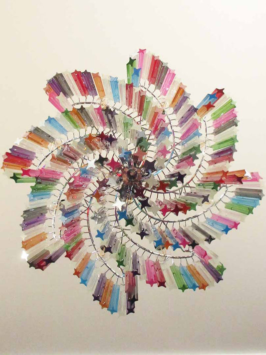 Murano Chandelier – 200 prisms – Multicolored