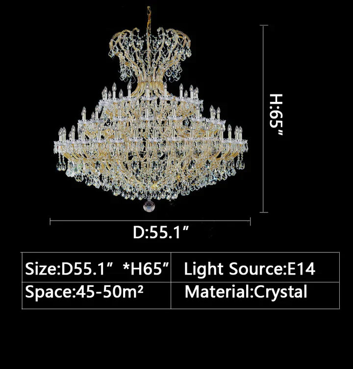 Lamer Lighting Grand European Crystal Branch Chandelier - Background Shot