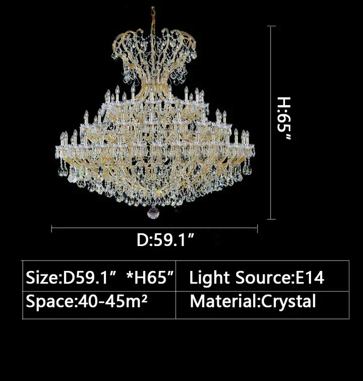 Lamer Lighting Grand European Crystal Branch Chandelier - Background Shot