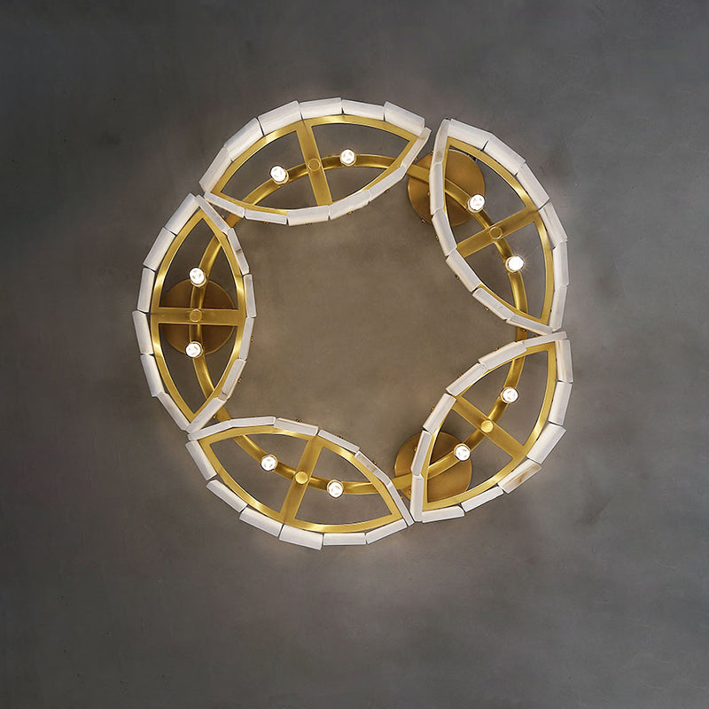 Lamer Lighting Alabaster Aura Flush Mount Ceiling Lamp - Background Shot