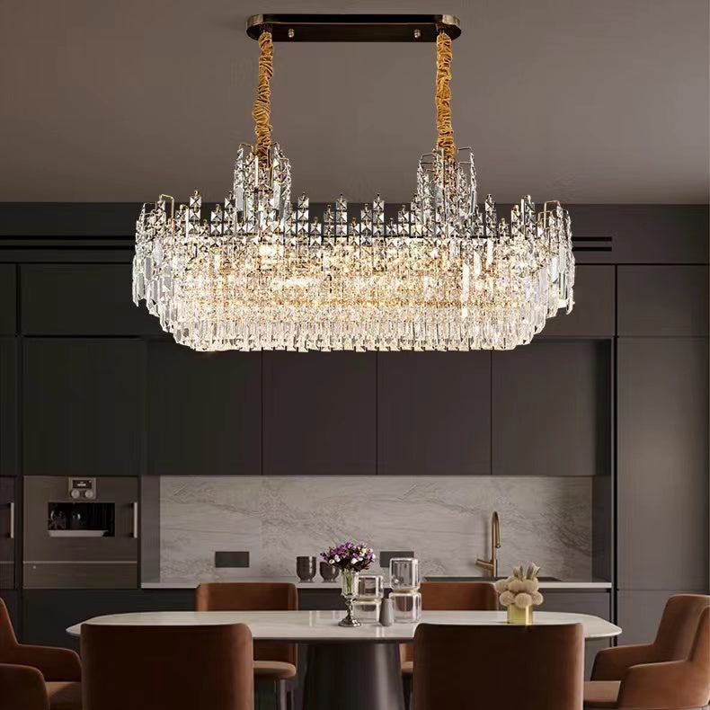 Lamer Lighting Grand Luminous Round K9 Crystal Chandelier - Background Shot