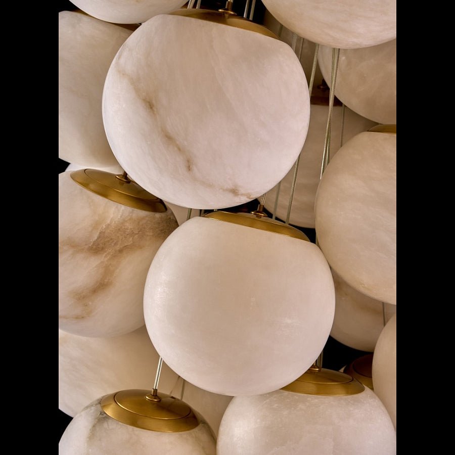 Cluster Alabaster Globe Chandelier - Vakkerlight