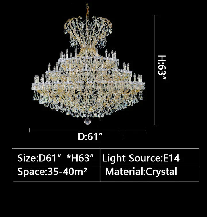 Lamer Lighting Grand European Crystal Branch Chandelier - Background Shot