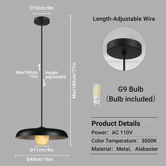 $800+ Purchase Gift | Alabaster Industrial Pendant