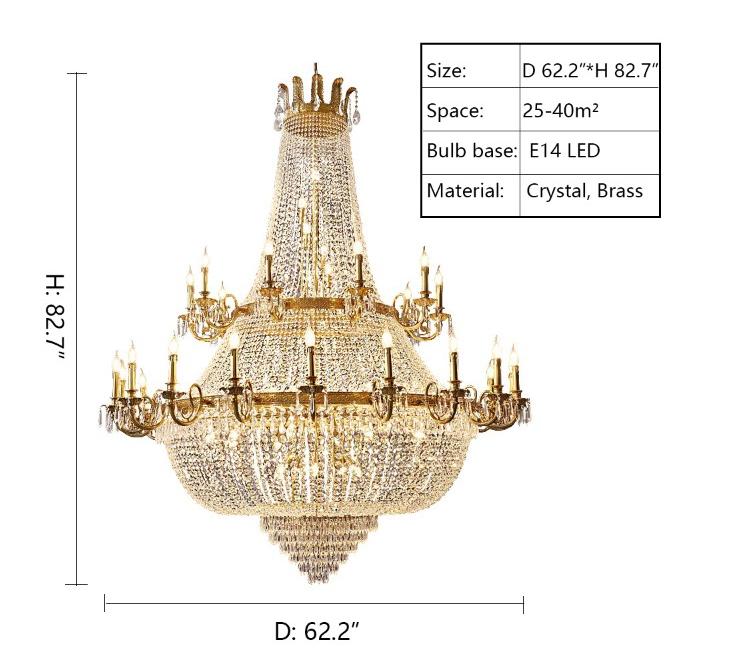 Lamer Lighting Regal Radiance Double-Layer Crystal Chandelier - Background Shot